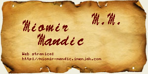 Miomir Mandić vizit kartica
